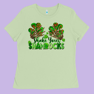 Shake Your Shamrocks Ladies Tee Designed By Fadigitalartstudio