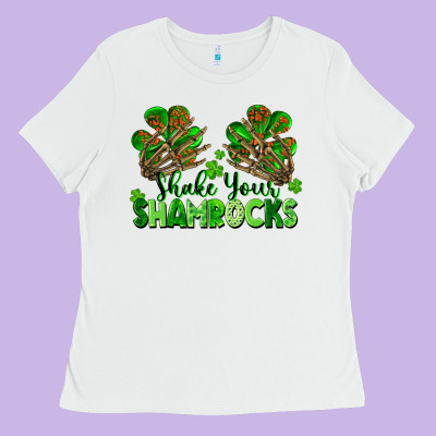 Shake Your Shamrocks Ladies Tee Designed By Fadigitalartstudio