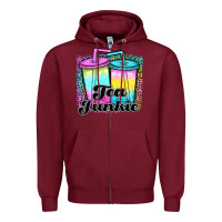 Burgundy tea junkie Zipper Hoodie - JahusDesignShop