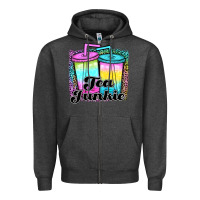 Charcoal Heather tea junkie Zipper Hoodie - JahusDesignShop