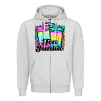 Dove Grey tea junkie Zipper Hoodie - JahusDesignShop