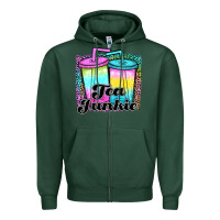 Sports Green tea junkie Zipper Hoodie - JahusDesignShop