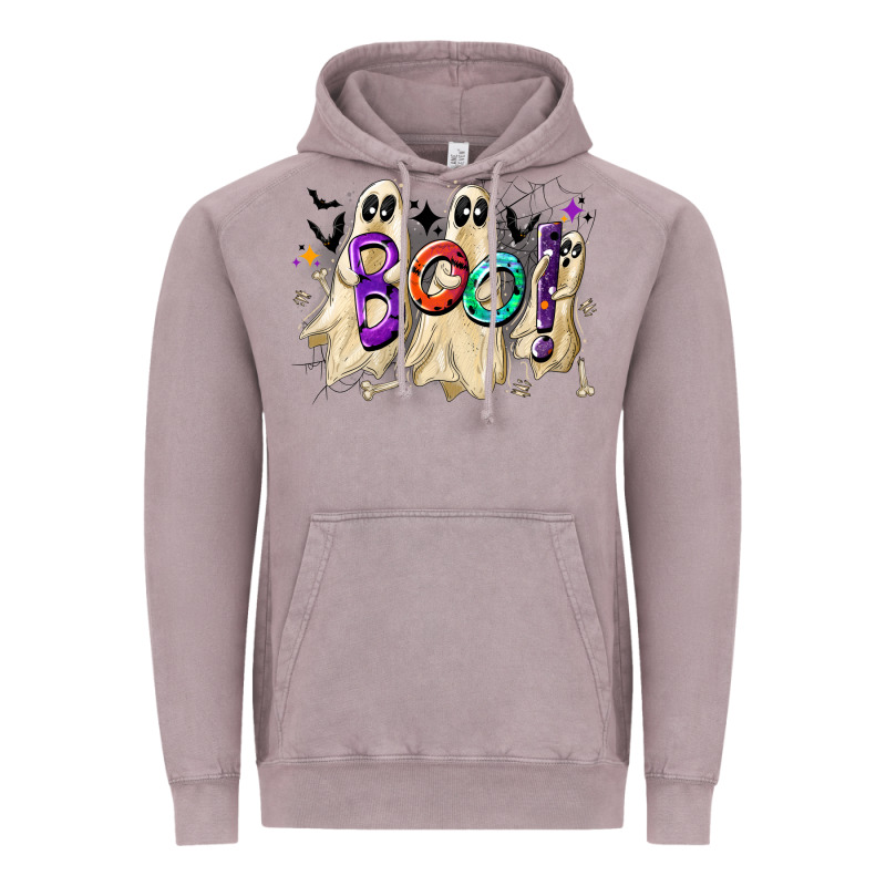 Boo Vintage Hoodie by CowhideDigitalArt | Teevron
