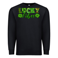 Black lucky vibes Premium Sweatshirt - RanaPortraitStore