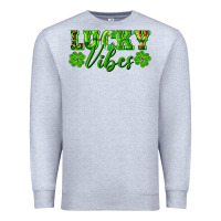Heather Grey lucky vibes Premium Sweatshirt - RanaPortraitStore