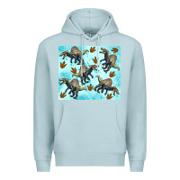 Blue Mist spinosaurus Premium Hoodie - Artiststas