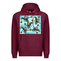 Burgundy spinosaurus Premium Hoodie - Artiststas