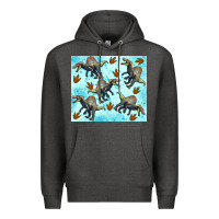 Charcoal Heather spinosaurus Premium Hoodie - Artiststas