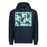 Navy spinosaurus Premium Hoodie - Artiststas