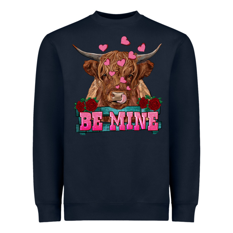Be Mine Highland Cow Heavyweight Sweatshirt by RanaPortraitStore | Teevron