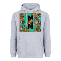 Heather Grey American football mom Heavyweight Hoodie - Jasminsmagicworld