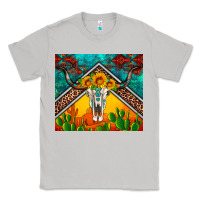 Moon Dust western sunflowers longhorn bull skull Classic Tee - Artiststas