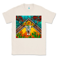 Natural western sunflowers longhorn bull skull Classic Tee - Artiststas