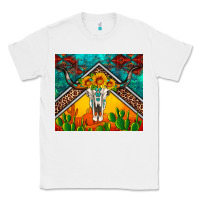 White western sunflowers longhorn bull skull Classic Tee - Artiststas