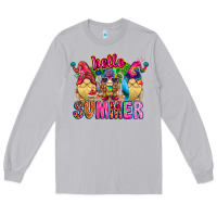 Moon Dust Hello summer Gnome Long Sleeve Tee - CowhideDigitalArt