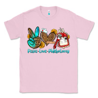 Bubblegum Pink peace love phlebotomy Classic Tee - OliviaCreatesArt