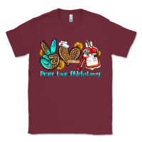 Burgundy peace love phlebotomy Classic Tee - OliviaCreatesArt