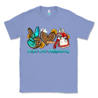 Colony Blue peace love phlebotomy Classic Tee - OliviaCreatesArt