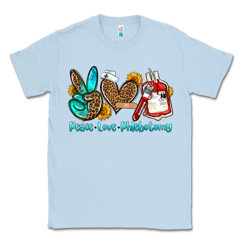 Peace Love Phlebotomy Classic Tee by OliviaCreatesArt | Teevron