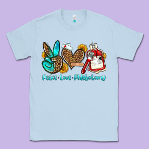 Peace Love Phlebotomy Classic Tee Designed By Oliviacreatesart