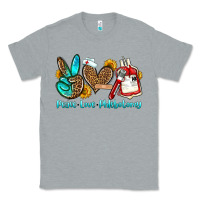 Heather Grey peace love phlebotomy Classic Tee - OliviaCreatesArt