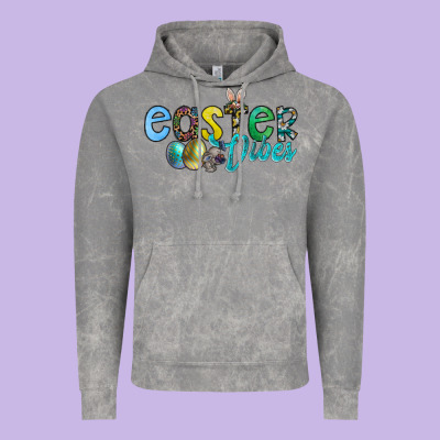 Easter Vibes Vintage Hoodie Designed By Cowhidedigitalart