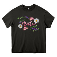 Asphalt Floral Daisy Mother Heavy Core Tee - RanaPortraitStore