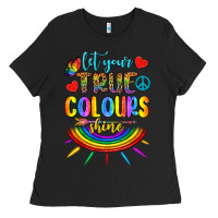Black Let Your True Colours Shine Ladies Tee - BundleAndBundleShop