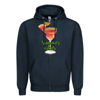 Navy summer vibes Zipper Hoodie - JahusDesignShop
