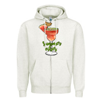 Oatmeal Heather summer vibes Zipper Hoodie - JahusDesignShop