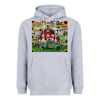 Heather Grey farm animals red barn tumbler 20oz Heavyweight Hoodie - Jasminsmagicworld