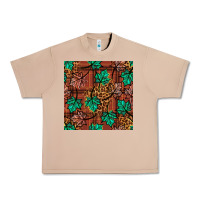 Burro fall leaves seamless pattern Urban Heavy Tee - BundleAndBundleShop