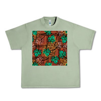 Oil Green fall leaves seamless pattern Urban Heavy Tee - BundleAndBundleShop