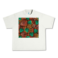 Pistachio fall leaves seamless pattern Urban Heavy Tee - BundleAndBundleShop