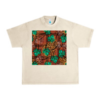Sandshell fall leaves seamless pattern Urban Heavy Tee - BundleAndBundleShop