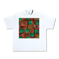 White fall leaves seamless pattern Urban Heavy Tee - BundleAndBundleShop