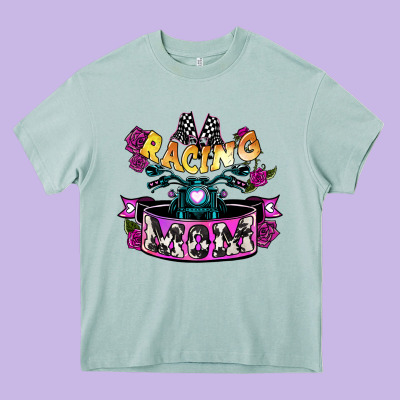 Racing Mom Mother's Day Heavy Core Tee Designed By Howdyjamesfarm