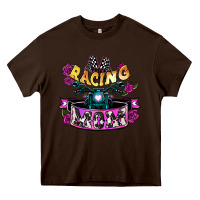 Chocolate Brown Racing mom Mother's Day Heavy Core Tee - HowdyJamesFarm