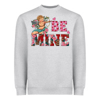 Heather Grey be mine cupid Heavyweight Sweatshirt - RanaPortraitStore