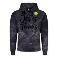Cloud Black this girl runs on jesus and tennis Vintage Hoodie - DesigneFamous