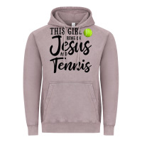 Vintage Zinc this girl runs on jesus and tennis Vintage Hoodie - DesigneFamous