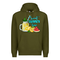 Army Green sweet summer time no background Premium Hoodie - Jasminsmagicworld