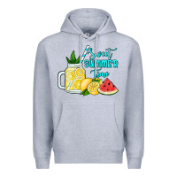 Heather Grey sweet summer time no background Premium Hoodie - Jasminsmagicworld