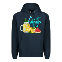 Navy sweet summer time no background Premium Hoodie - Jasminsmagicworld