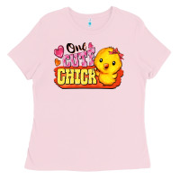 Bubblegum Pink one cute chick Ladies Tee - FaDigitalArtStudio