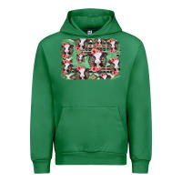 Emerald baby cow floral aztec background Urban Hoodie - Jasminsmagicworld