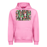 Fuchsia Pink baby cow floral aztec background Urban Hoodie - Jasminsmagicworld
