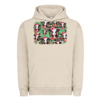 Pigment French Oak baby cow floral aztec background Urban Hoodie - Jasminsmagicworld