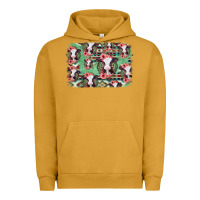 Pigment Peanut Butter baby cow floral aztec background Urban Hoodie - Jasminsmagicworld