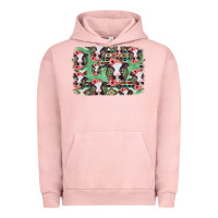 Pigment Salmon baby cow floral aztec background Urban Hoodie - Jasminsmagicworld